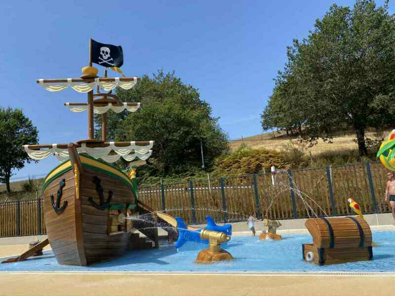 Children's pool with pirate ship